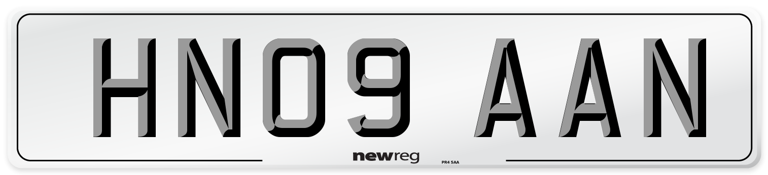 HN09 AAN Number Plate from New Reg